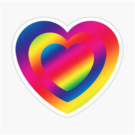 Rainbow Heart Emoji 1 Sticker For Sale By Lunaphotos Redbubble