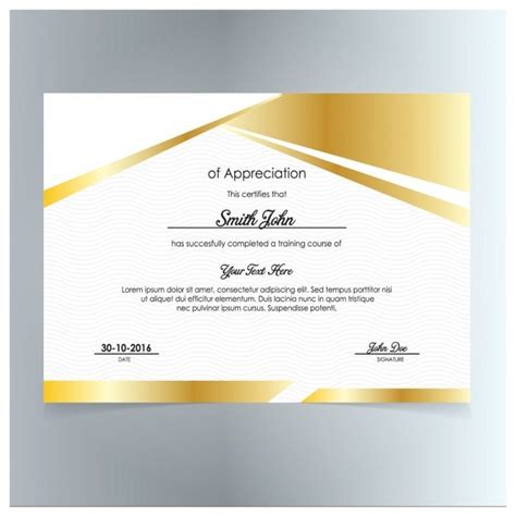 Descarga Gratis Certificado De Agradecimiento Dorado Certificado De