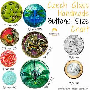 Czech Glass Handmade Buttons History Size Scale Color