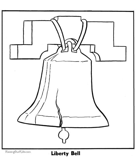 Liberty Bell Coloring Page Patriotic Symbol