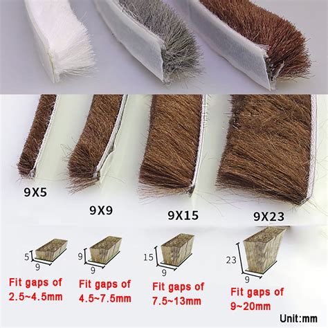 Self Adhesive Hairy Door Window Draught Excluder Brush Pile Seal Draft