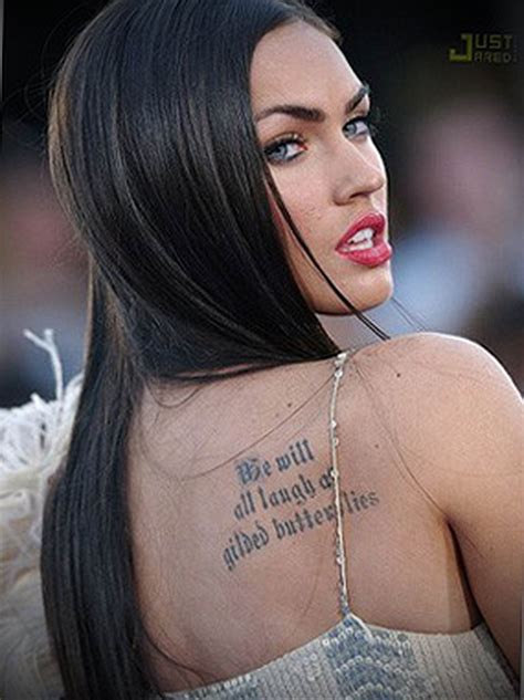 Фото тату Меган Фокс 23092019 №089 Megan Fox Tattoos Tattoo Photo