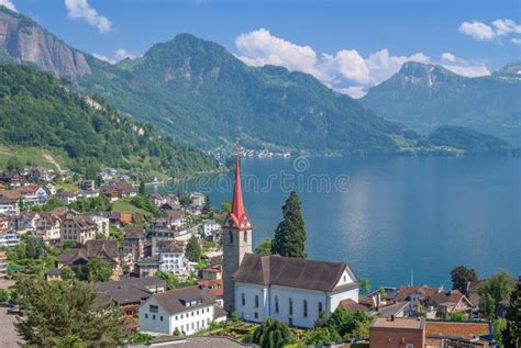 Weggis Lake Lucerne Lucerne Canton Switzerland Stock Photo Image Of Lucerne Weggis