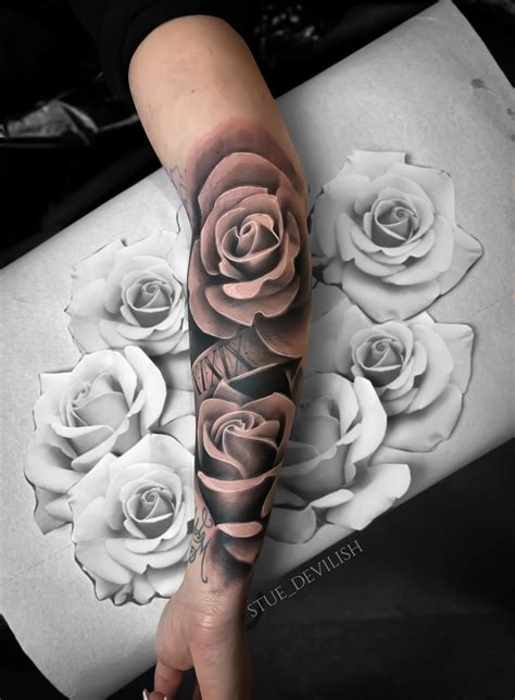 Realistic Rose Tattoo Women Tattoo Sleeve Roses 2020