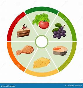The Food Color Wheel Chart Stock Vector Image 62166034