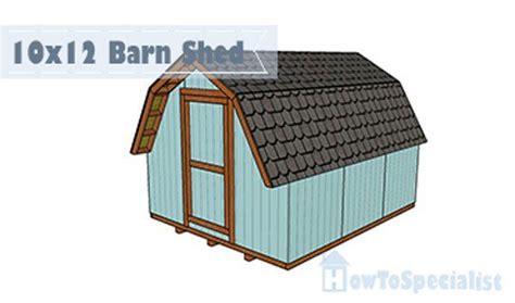 10x12 Barn Shed Plans Howtospecialist How To Build Step By Step