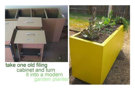 These intalogs planters are perfect for small or large gardens, for planting herbs and bedding plants. Modish | Diy planters, Filing cabinet, Planters