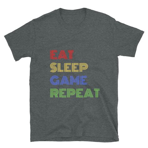 Funny Eat Sleep Game Repeat T Shirt For Video Game Players Etsy