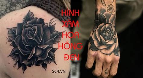Hình Xăm Hoa Hồng Đen Đẹp ️ Tattoo Hoa Hồng Nam Nữ