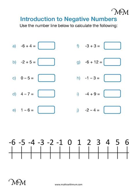 Four Operations With Positive And Negative Numbers Worksheets