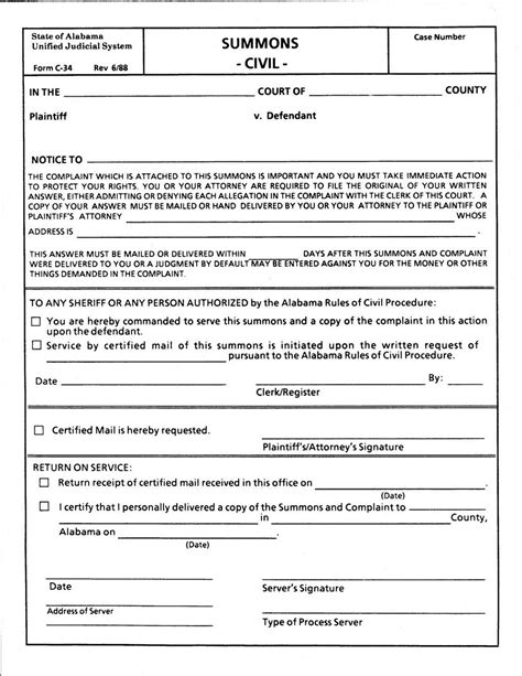 Printable Divorce Papers For Georgia