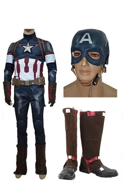 Captain America Steve Rogers Cosplay Costume Full Set For Men