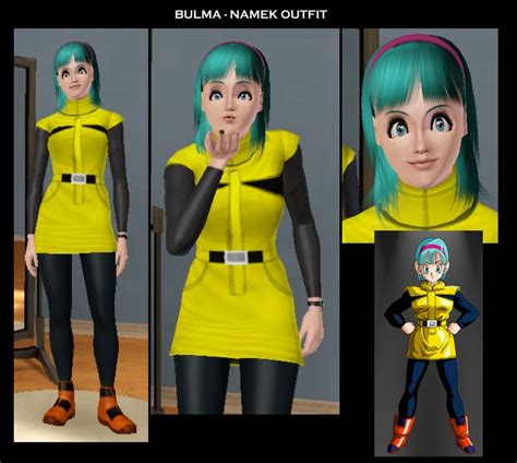 Mod The Sims Bulma Namek Saga Outfit