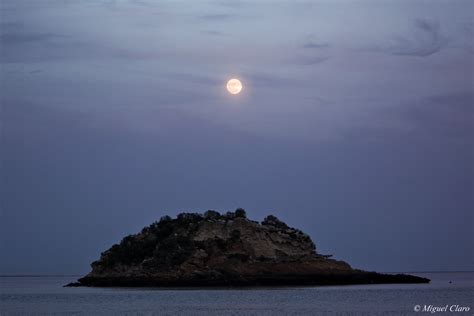 Full Moon Island Astrophotography By Miguel Claro