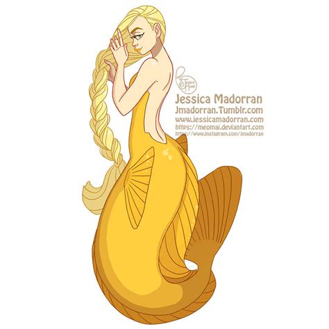 Mermay Day 20 Yellow Tang Mermaid By Meomai On Deviantart