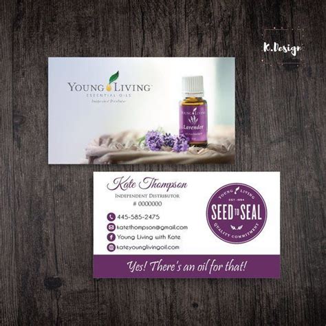 Essential Oil Business Cards Yl Business Cards Personalized Yleo