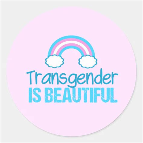 Transgender Is Beautiful Classic Round Sticker Zazzle