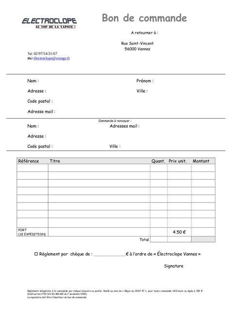 Bon De Commande Par Secretariat Fichier Pdf