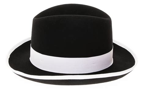 Ferrecci 100 Wool Australian Fur Felt Black White Godfather Hat