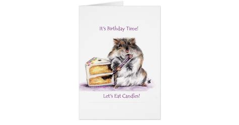Birthday Time Hamster Cards Zazzle