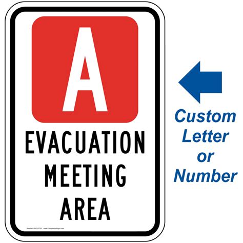 Evacuation Meeting Area Sign Pke 27757 Emergency Response