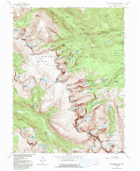 Rocky Mountains Topographic Map