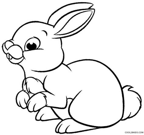 Cute Bunny Coloring Pages Printable Thekidsworksheet