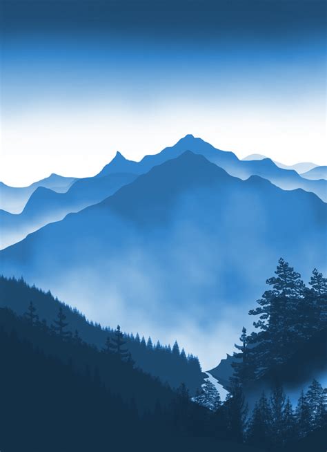 Download Wallpaper 840x1160 Mountains Mist Horizon Sunrise Nature