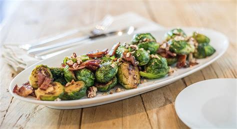 The key for crispy brussels sprouts (and we all hi kerry, the parmesan is what melts and sticks to the sprouts, bacon just won't have the same. Recipe - Crispy Brussels Sprouts with Bacon and Candied ...