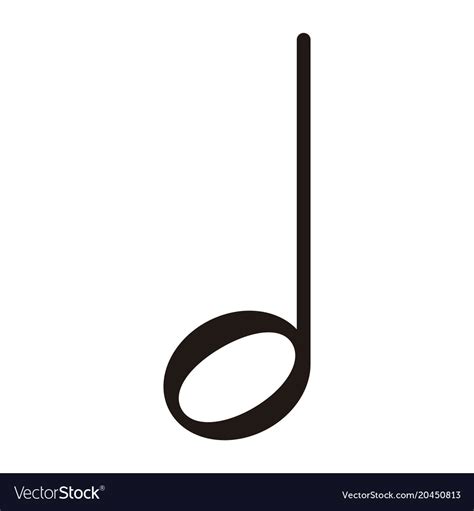 Isolated Half Note Musical Note Royalty Free Vector Image