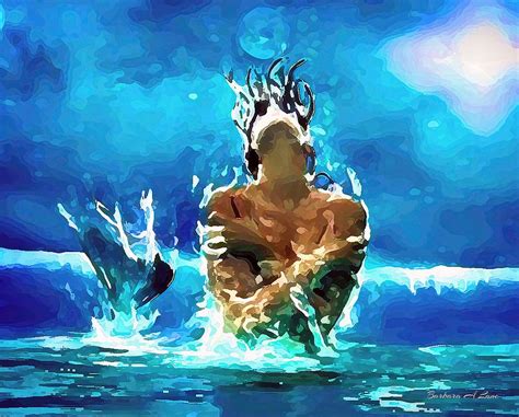 Mermaid Under The Moonlight Digital Art By Barbara A Lane