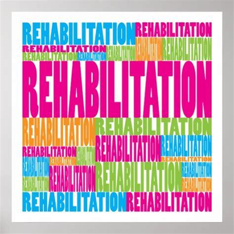 colorful rehabilitation posters