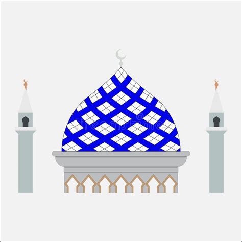 Muslim Mosque Dome In White Background Stock Vector Illustration Of