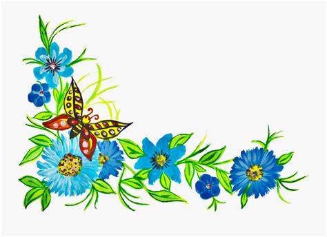 Butterfly Corner Border Png Free Transparent Clipart Clipartkey