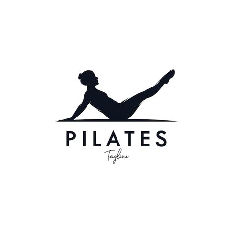 Premium Vector Pilates Yoga Logo Identity Design
