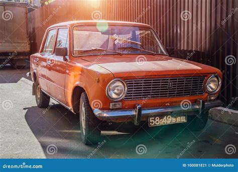 Voronezh Russia September 17 2017 Classic Soviet Vintage Car Lada