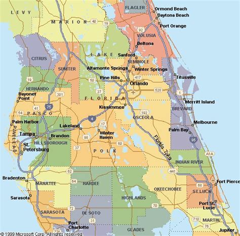 Central Florida Map With Cities And Towns Lck Summer 2024