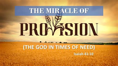 The Miracle Of Provision Isaiah 4110 Ptr Eduardo Cunanan 1pm