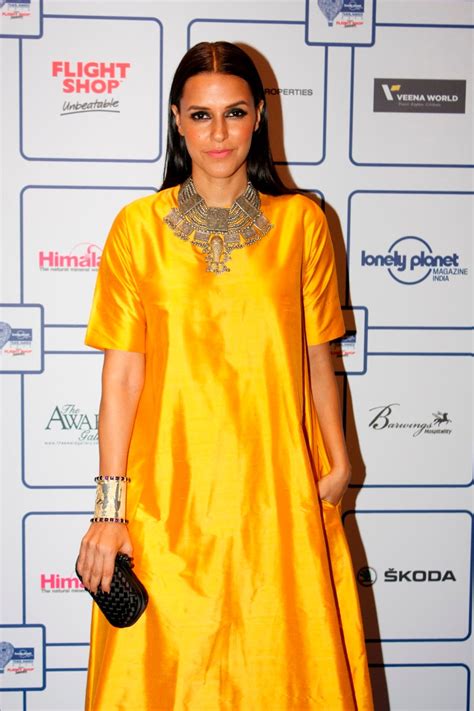 Neha Dhupia Looks Hot In Yellow Dress At Lonely Planet India Awards
