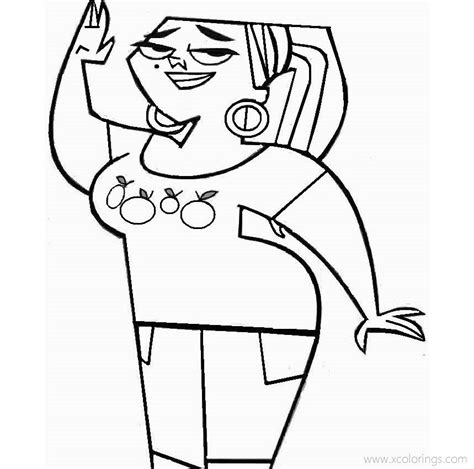 Total Drama Coloring Pages Leshawna