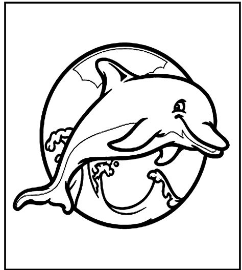 Coloring Dolphin Pages Sketch Coloring Page