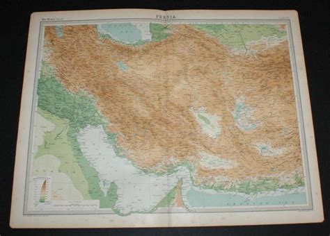 Map Of Persia Or Modern Day Iran From The 1920 Times Survey Atlas