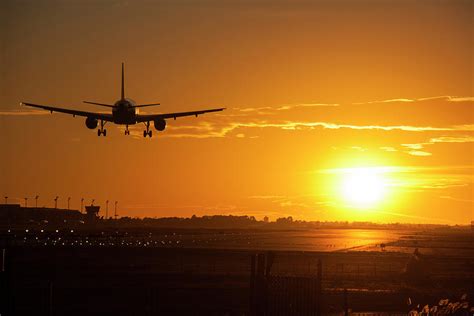 Airport In Sunset Photograph By Torsten Funke