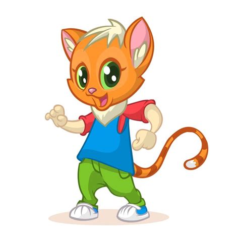 Premium Vector Funny Dancing Cat Cartoon