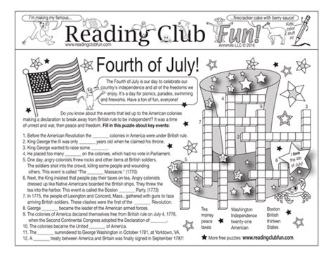 Bundle Fourth Of July American Revolution Events Two Page Activity