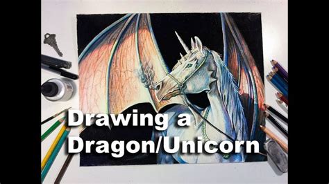 Speed Drawing Dragon Unicorn Hybrid By Aaron Spong Fantasyart