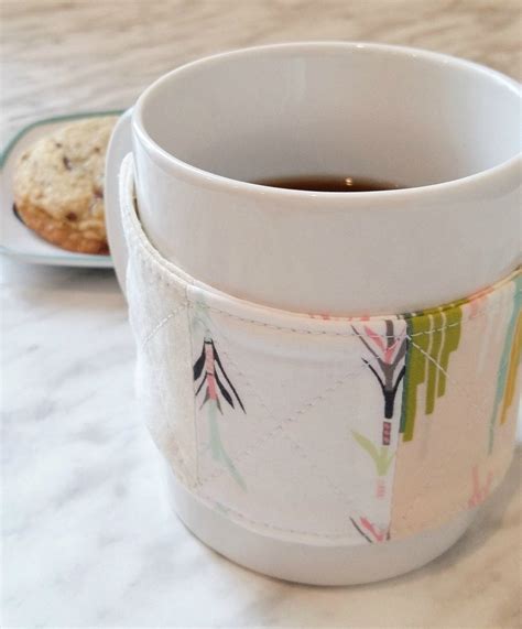 Quilted Fabric Coffee Cozy Tutorial Easy And Quick Diy T