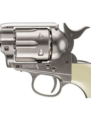 Revolver Colt Peacemaker Saa Nickel Co De Postas Calibre Mm Hot