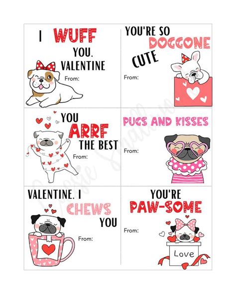 Free Printable Valentine Exchange Cards

