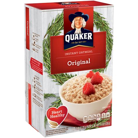 Quaker Instant Oatmeal Original 12 098 Oz 28 G Packets 118 Oz